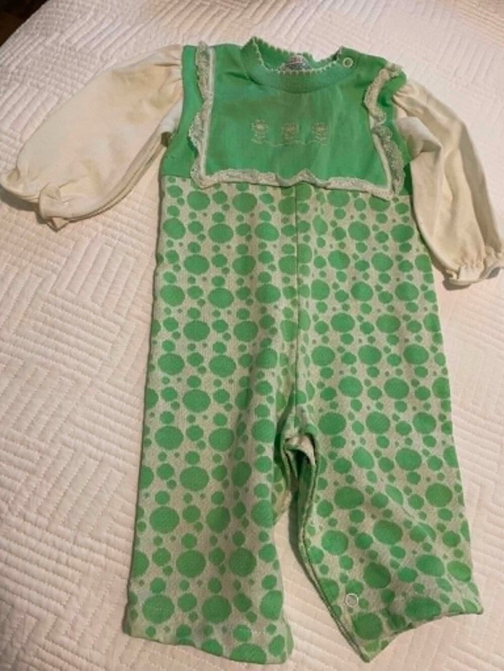 Vintage Health-Tex Baby Girl 18 months One Piece Jumper-VINTAGE